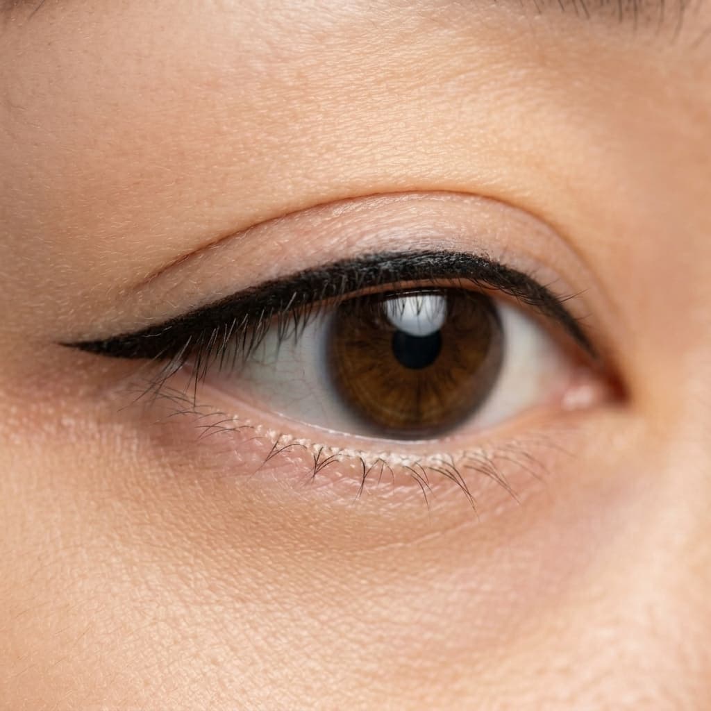 Permanentní make-up: horní oční linky — After